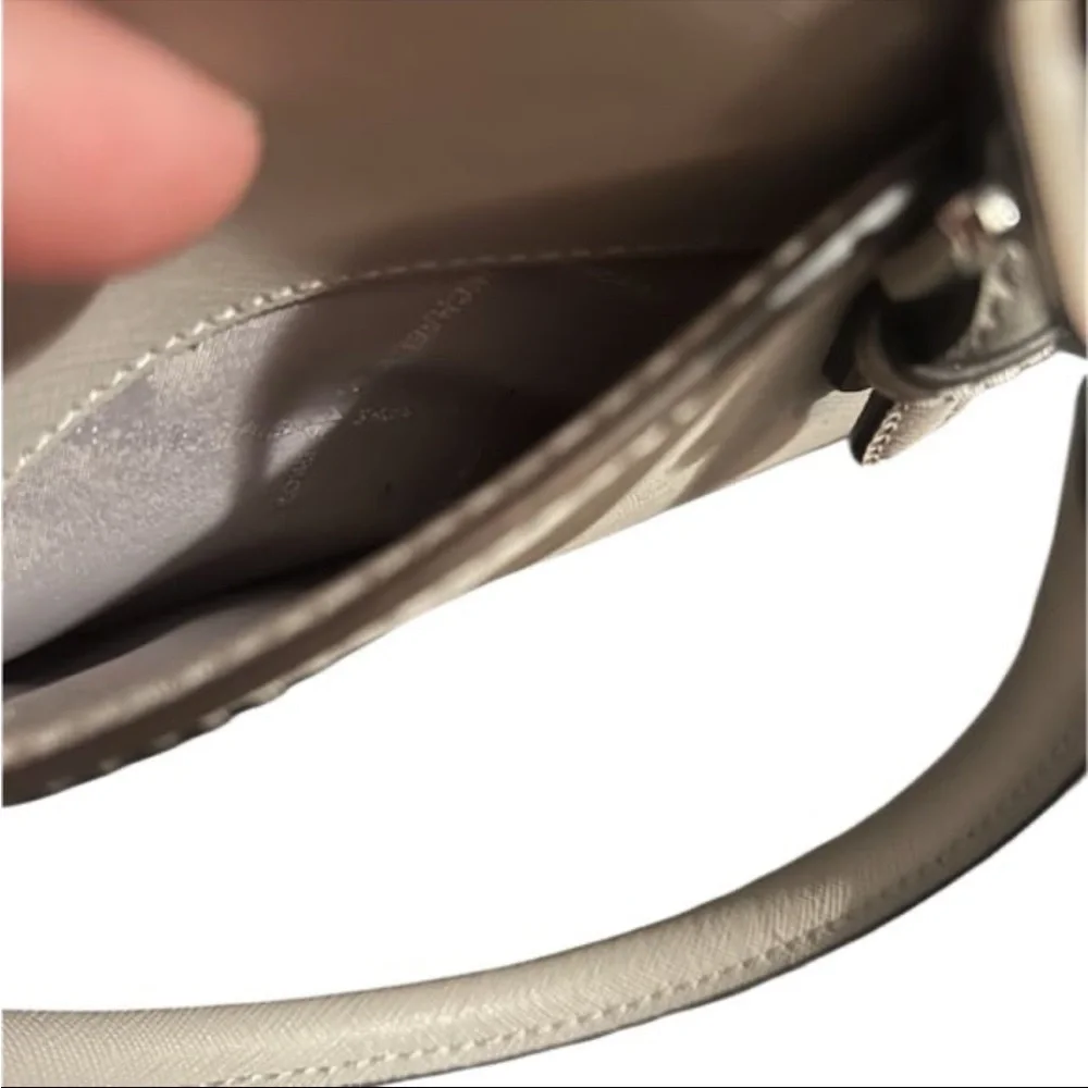 MICHAEL KORS Ciara Satchel Crossbody Handbag Gray/Cement - Picture 6 of 10